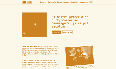 Captura de pantalla de la pàgina web de Laribal