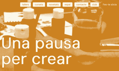 Captura de pantalla de la pàgina web de Tallerets